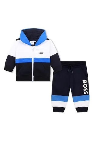 BOSS Kidswear - Set de hanorac si pantaloni sport cu logo