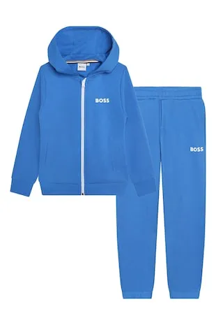 BOSS Kidswear - Trening cu gluga si fermoar