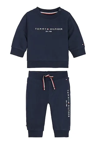 Tommy Hilfiger - Set de pantaloni sport si bluza sport din bumbac organic cu...