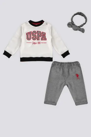 U.S. Polo Assn. - Set de bluza sport, pantaloni si bentita