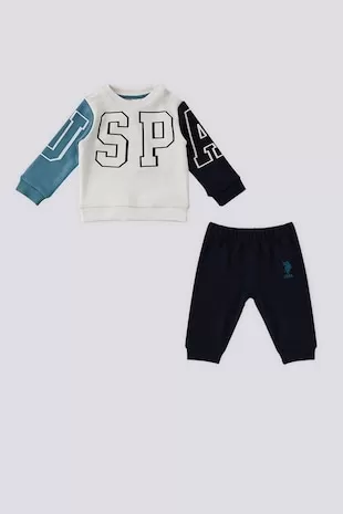 U.S. Polo Assn. - Set de bluza de trening cu logo si pantaloni